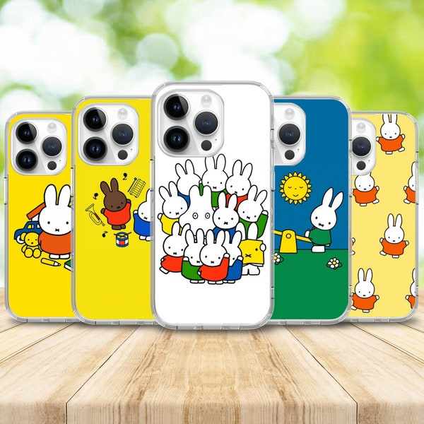 Miffy Comic Anime manga phone case for iphone 15 ProMax iphone 15 Pro iphone 14 Samsung S23 Ultra Note20 Google Pixel 7 Pro