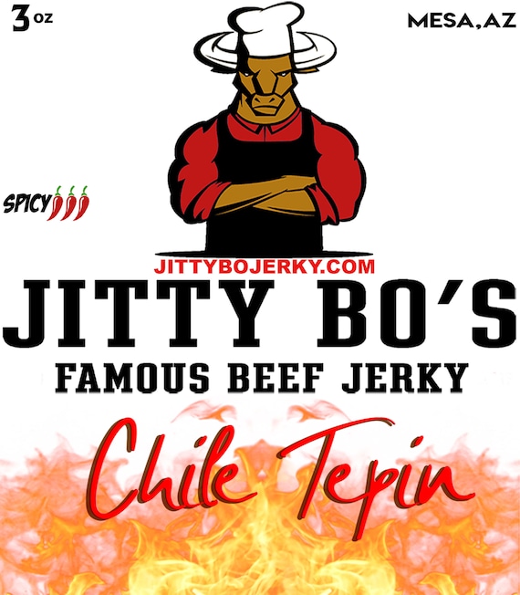 Beef Jerky - JittyBo Beef Jerky - Chile Tepin Spicy - Angus Beef Jerky - Spicy Beef Jerky - Quality Great Tasting Jerky - Made in USA