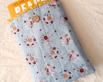 Handmade Quilted Book Sleeve | Padded Paperback Cover | One of a Kind