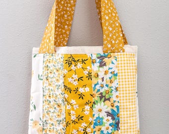 The Maggie Bag | Handmade Quilted Tote | Summer Book and Market Bag