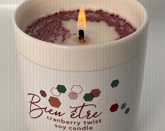 Cranberry Twist Soy Candle