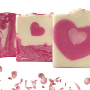 Dewy Rose Soap, Handcrafted Soap, Rose Scented Soap, Gift Soap, Valentines Day Soap