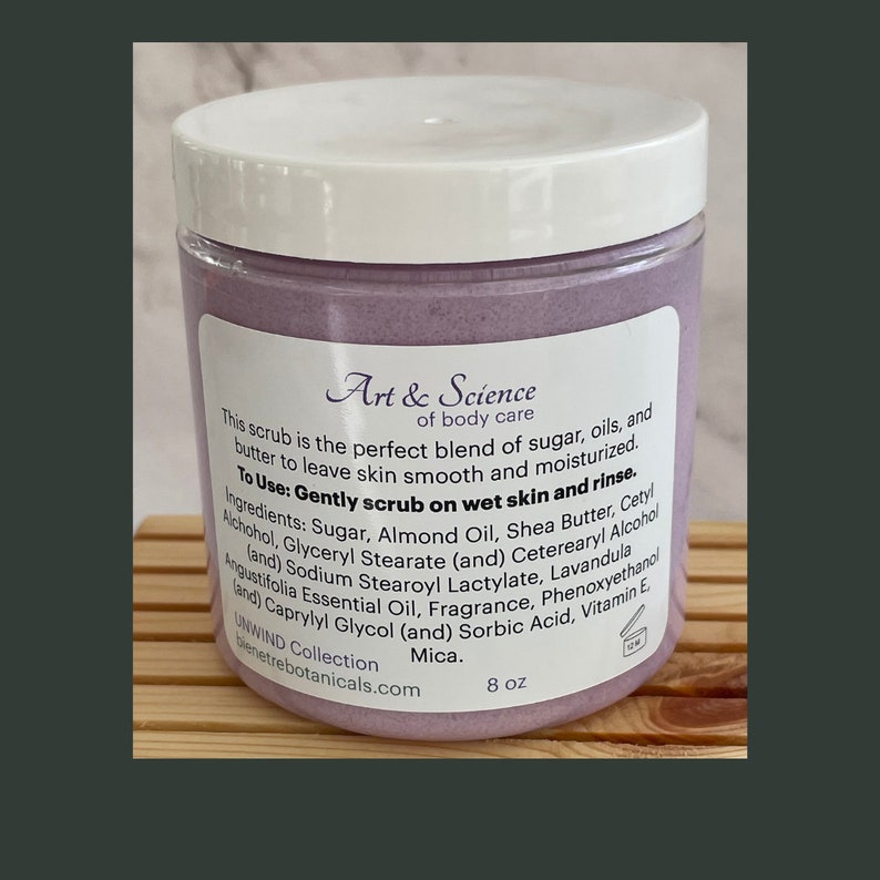 Lavender Sugar Body Scrub for Shower and Bath Etsy