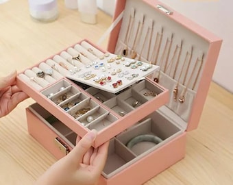 leather jewelry box organizer