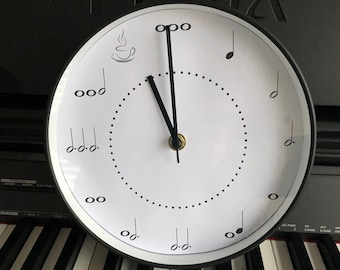 Music Note Clock Face: SVG, JPEG Files (Silhouette Cameo)