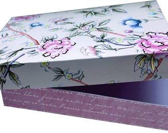 Box and Lid for 3.5" x 5" Notecards and envelopes, use two Letter size pages to create