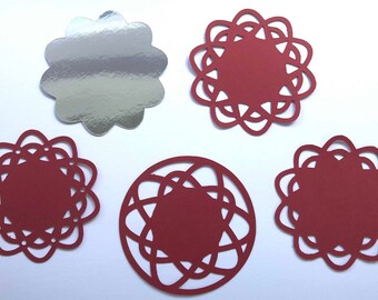 Scallop Edge Doily SVG: Ephemera Base Cut Files (5 Designs)