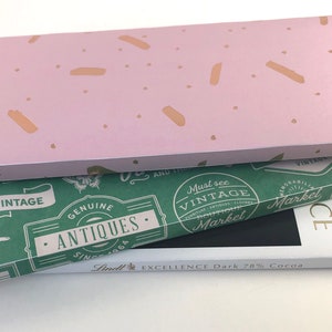 Fichier numérique découpé pour boîte cadeau pour Lindt 100 g.  Les fichiers numériques découpés inclus dans l'achat sont des formats SVG et JPEG