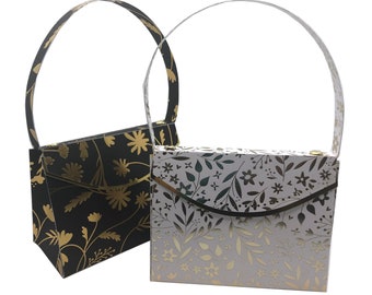 Paper handbag and gift card holder.  SVG and CorelDraw files included.