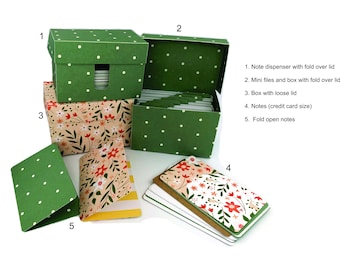 Note Card & Mini File Box Cut Files: SVG Templates (Digital Download)