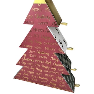 Digital cut files for Advent Christmas Tree. 2 sizes. 7 gift boxes per tree. SVG and CDR files included.