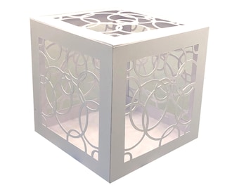 Circle Cutout Square Box SVG: DIY Gift Box Template (Digital Download)