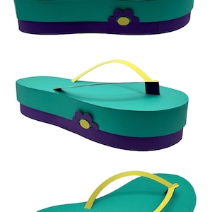 Flip Flop box and lid. SVG and CorelDraw files included. Photo instructions.