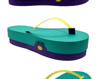 Flip Flop box and lid. SVG files and photo instructions included.