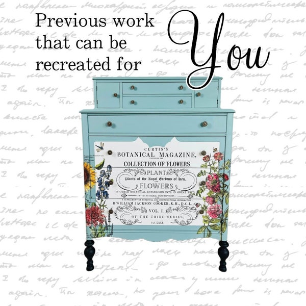 Vintage Dresser | Painted Dresser | Floral Dresser