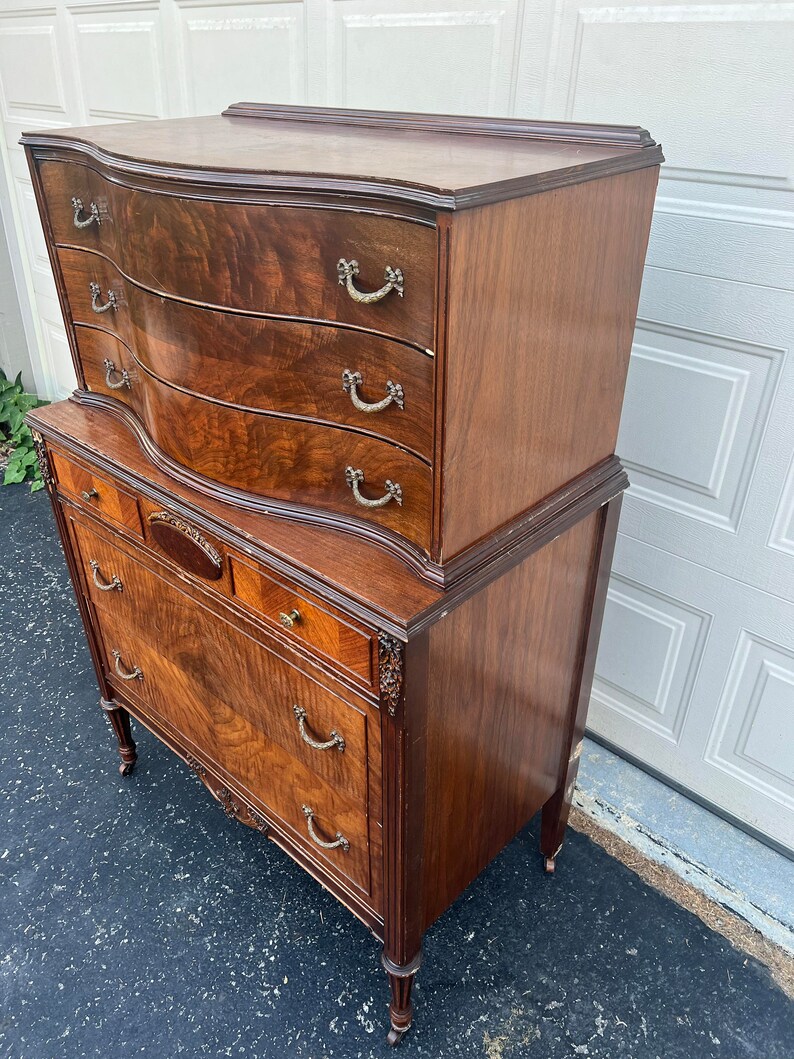 Vintage Tall Dresser Painted Dresser - Etsy