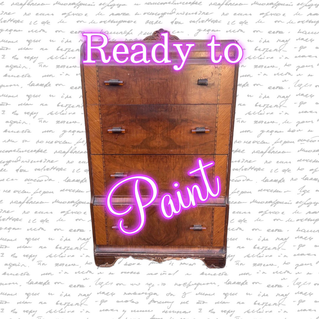 Tall Painted Dresser Waterfall Dresser - Etsy