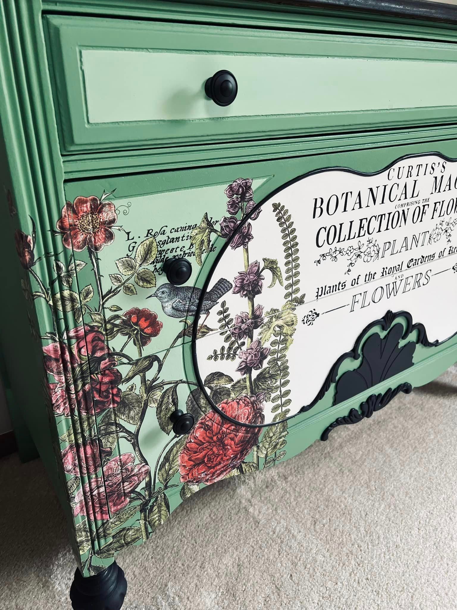 Vintage Dresser Sunflower Dresser Farmhouse Dresser Etsy