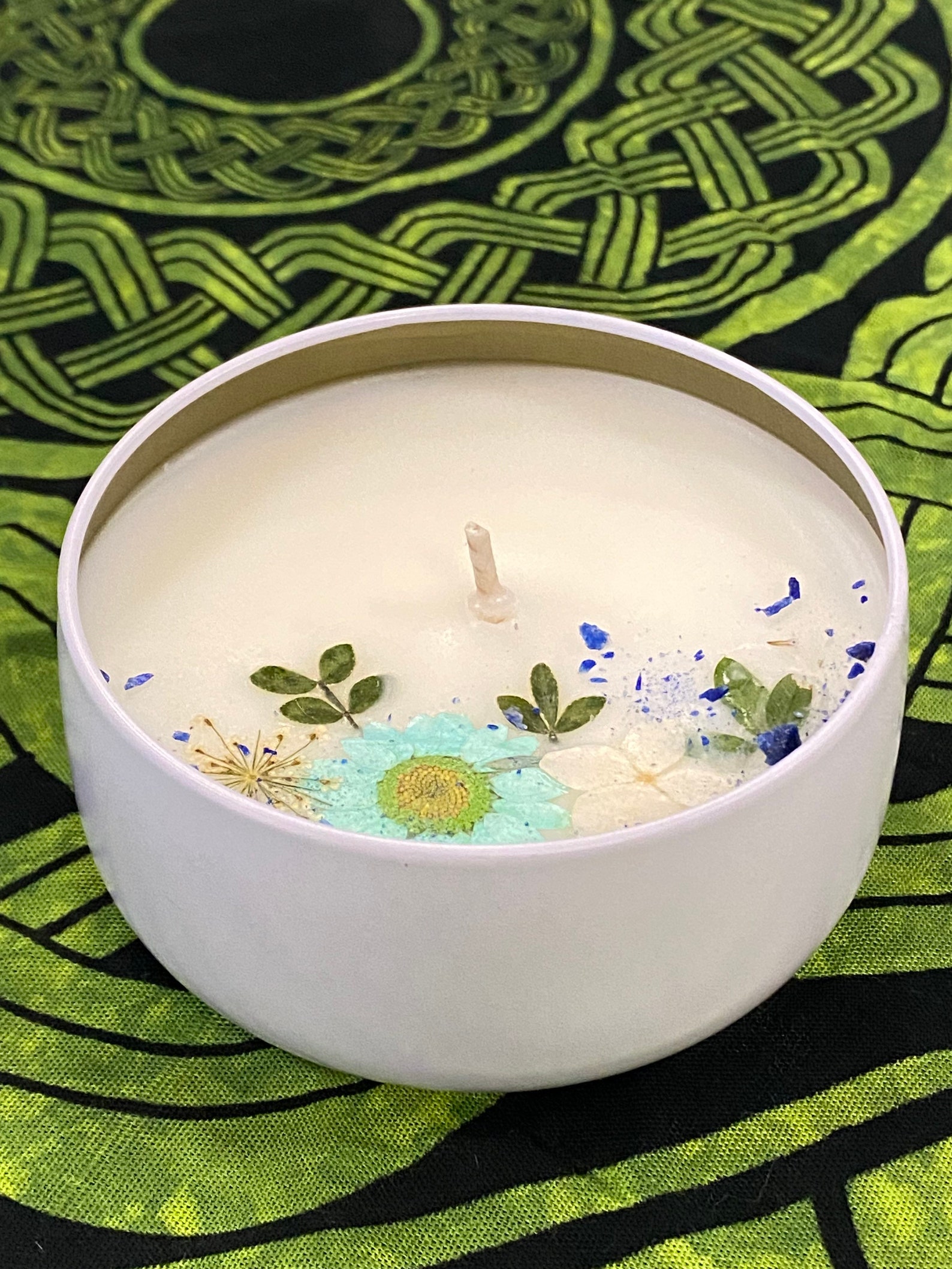 Intention Candle With Crystals Water Element Candle Etsy