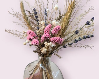 Wildflower lavender wheat boho mini centerpiece wildflowers