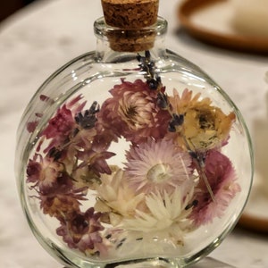 Wildflower centerpieces home decor gift baskets tray decor daisies corked bottle wedding showers small gifts wedding favors wildflowers