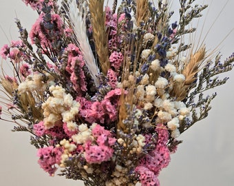 Mini Dried Wildflower Bouquets Boho Decor lavender wheat bunches of dried flowers boho farmhouse lavender springBouquet,Wedding mothers day