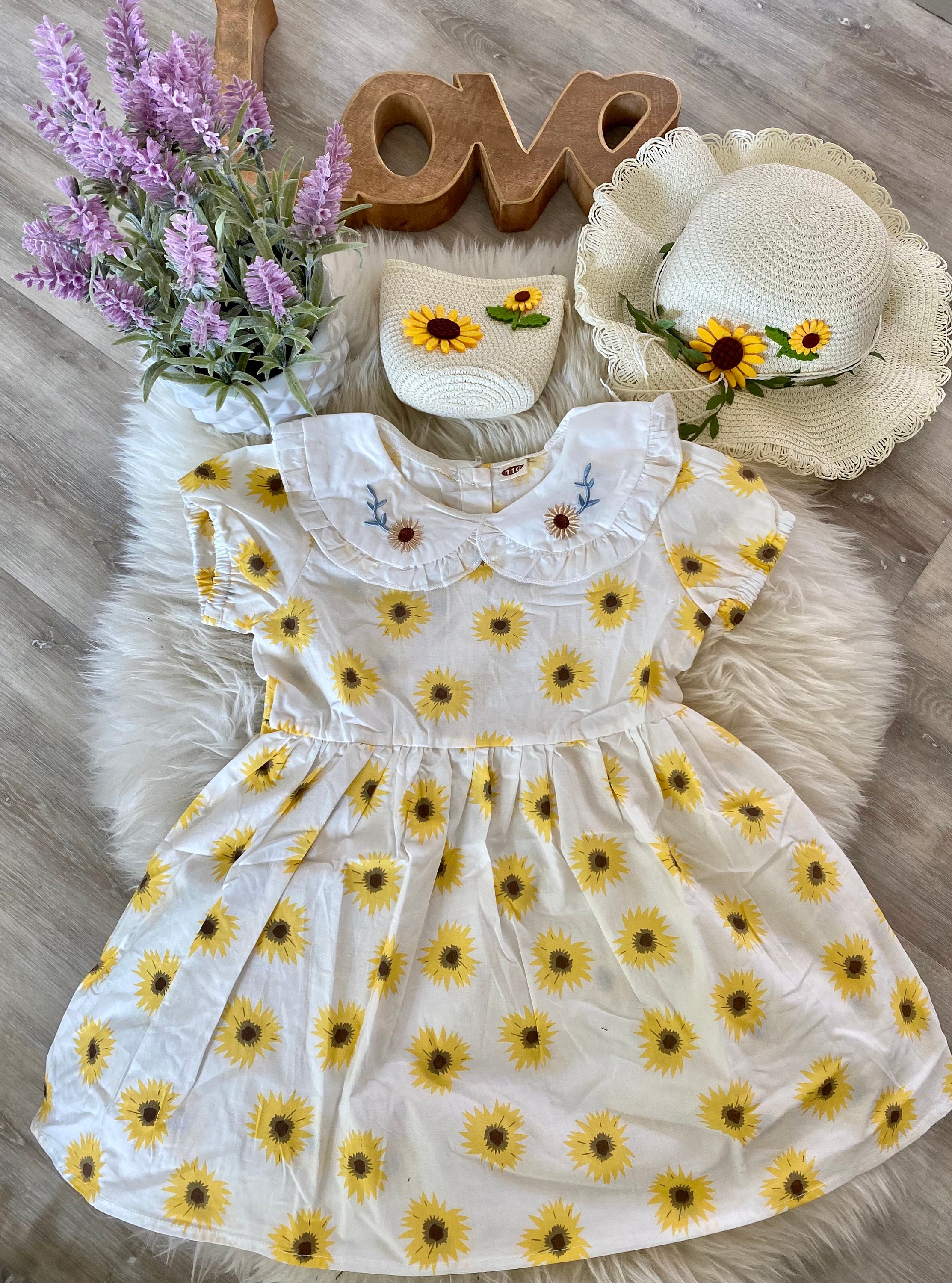 Newborn sunflower dress sale