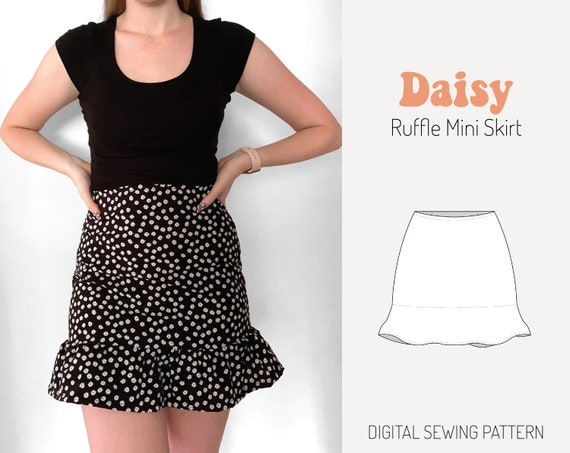 Short ruffle top skirt pattern