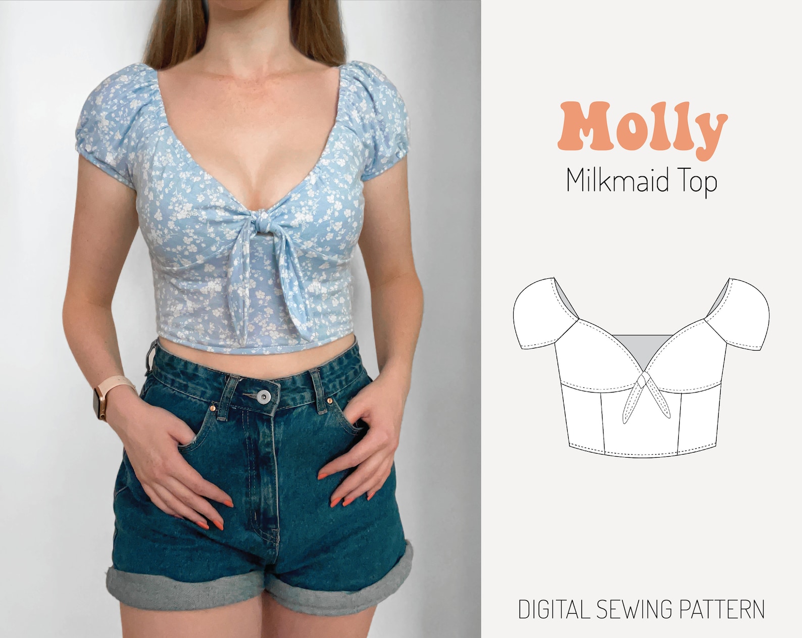 Molly Milkmaid Top Instant Download Digital PDF Sewing Etsy Australia