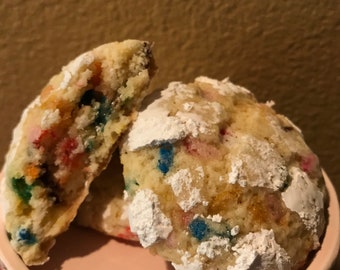 Vanilla Sprinkle Crinkle Cookies