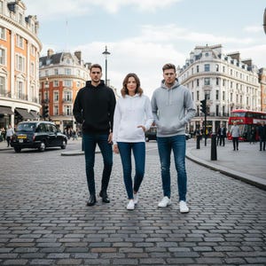 Bluza z kapturem unisex z polaru: gruba mieszanka bawełny i poliestru