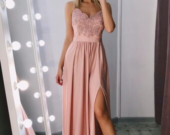 Salmon Pink Dress - Etsy