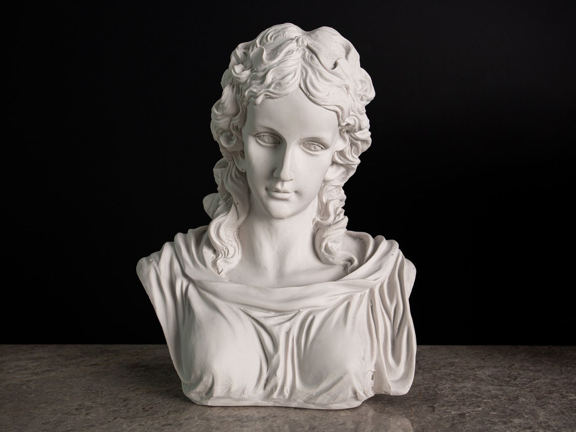 Antique Greek style woman statue Helen of Troy bust Ancient Etsy