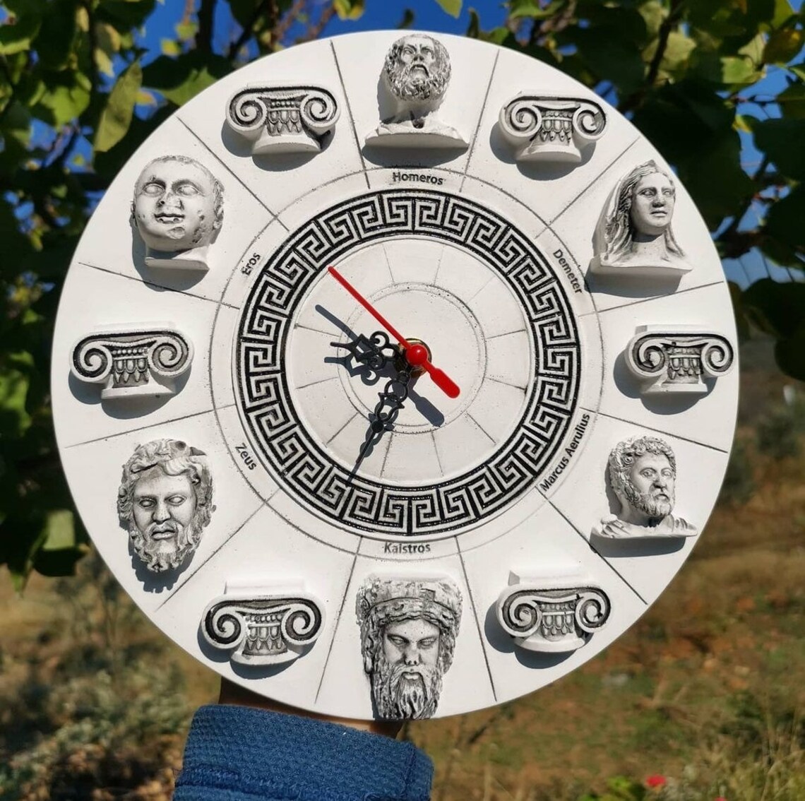 Ancient Greek style wall clock kitchen home decor gods of Etsy