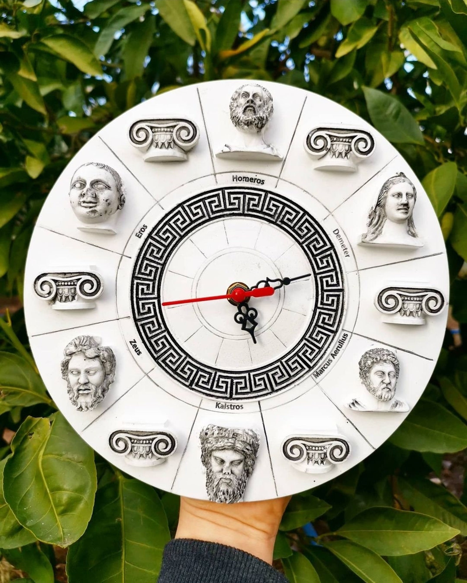 Ancient Greek style wall clock kitchen home decor gods of Etsy