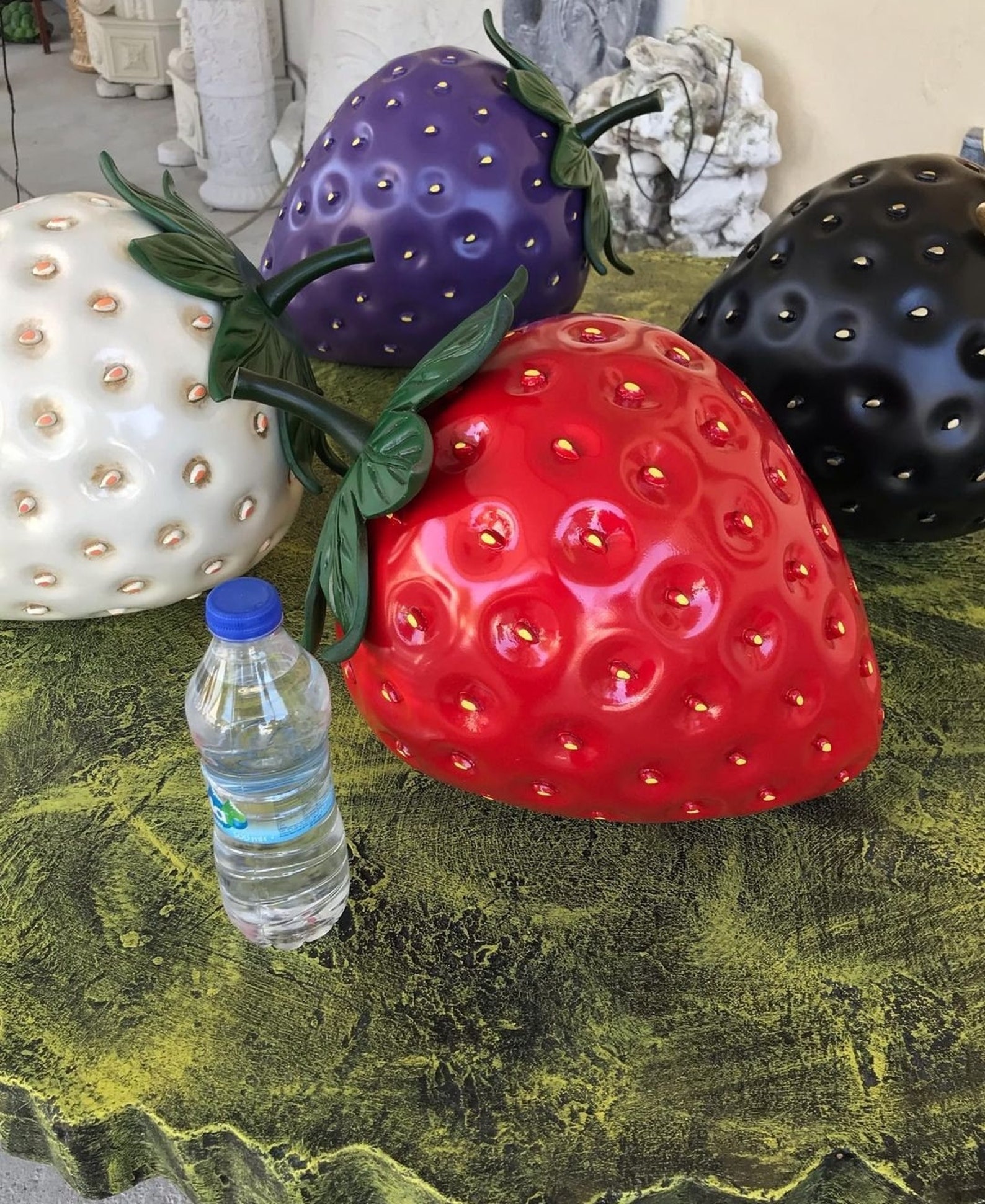 Erdbeere Obst Skulptur Sommer Küchen Deko Bauernhaus Tisch | Etsy