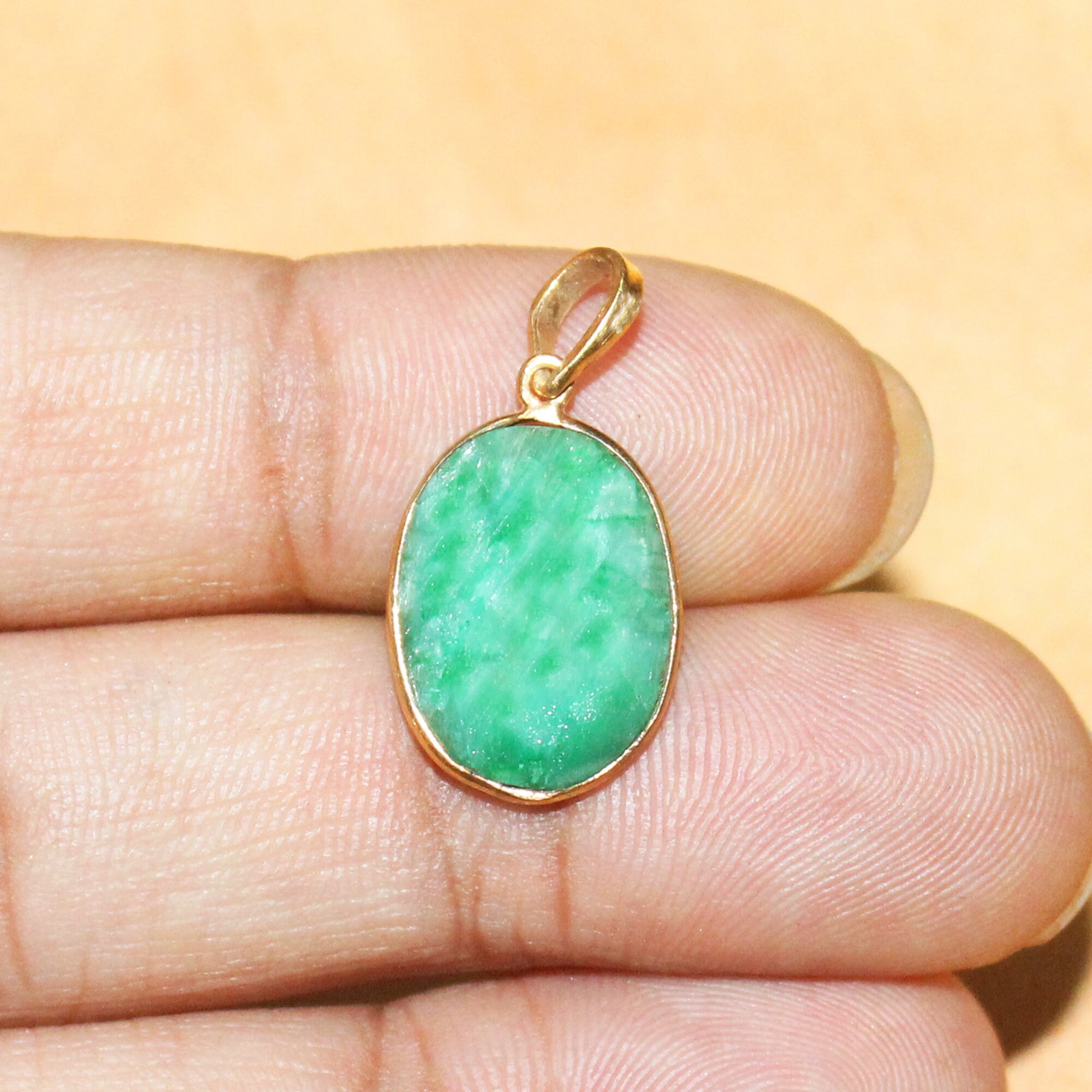 Solid Gold Jewelry Natural Emerald Necklace Birthstone Etsy UK