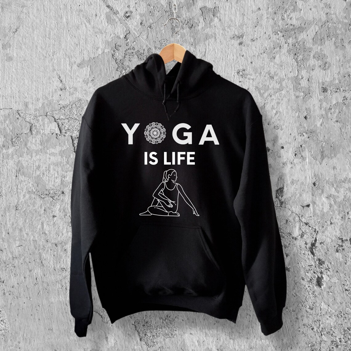 Yoga Is Life Hoodie Yoga Hoodie Yoga Gift Yogi Hoodie Yogi Etsy