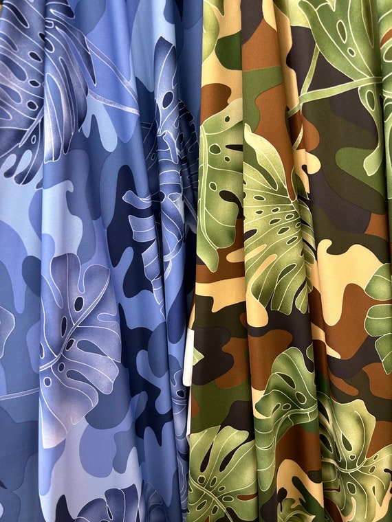Monstera Camouflage Nylon Spandex Fabric, Four Way Stretch, Sold by the  Yard - Etsy Israel