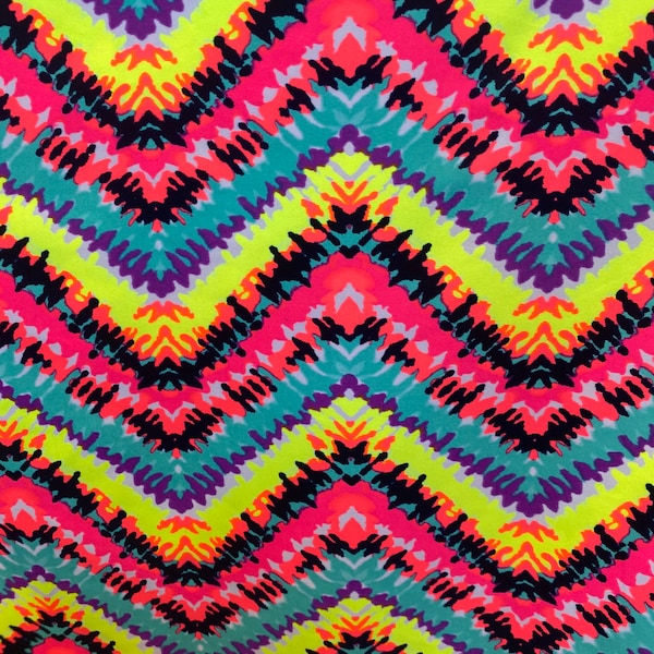 Multicolor abstract print on great quality nylon spandex four way stretch fabric sold by the yard