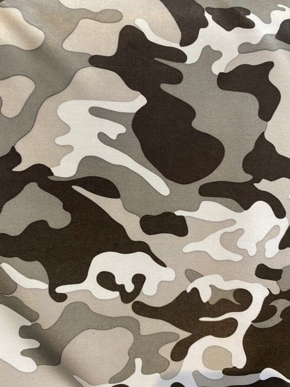 小物 camouflage pattern long stole Camouflage Print on Great Quality of Nylon Spandex Four-way