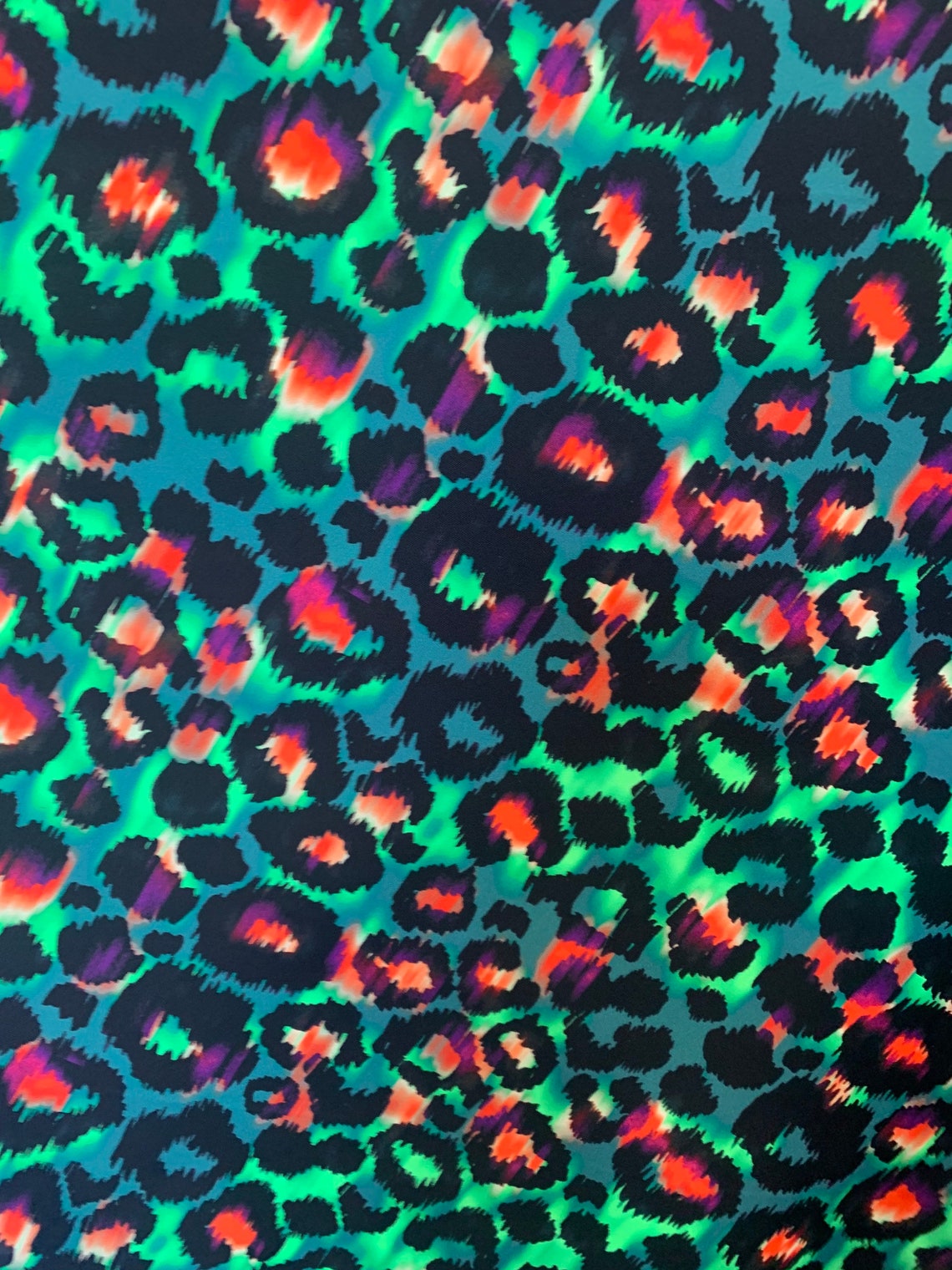 NEW Green Orange and Purple Tie Dye Leopard Print Sold by - Etsy
