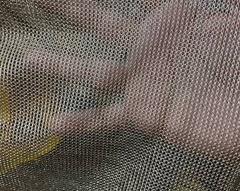 Metallic mesh two way stretch mesh fabric sold by the yard