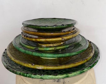 Terracotta plates handmade plates