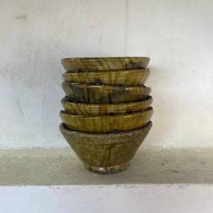 PROMOTION Set of 6 Moroccan Yellow tamegroute Bowls