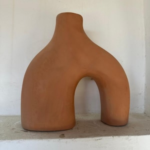 terracotta natural vase