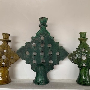 Bohemian tamegroute candle holders
