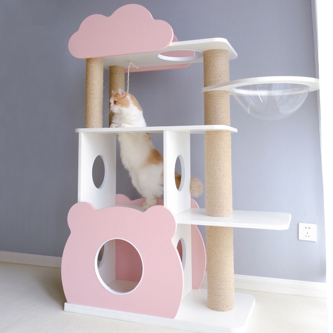 Large Cat Climbing Tower with Scratching Post Sisal RopeSolid Etsy