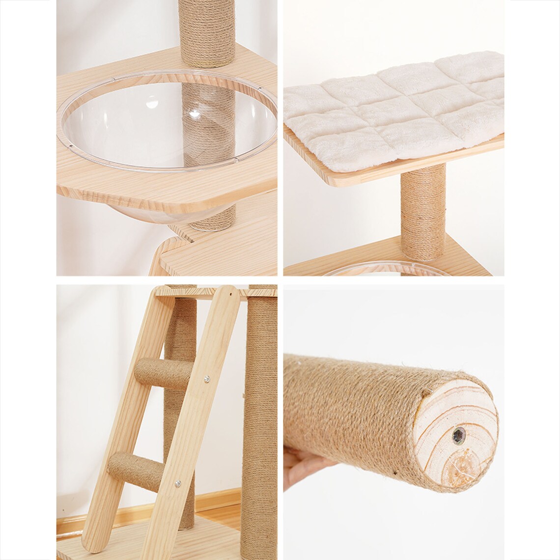 Large Cat Climbing Tower with Scratching Post Sisal RopeSolid Etsy