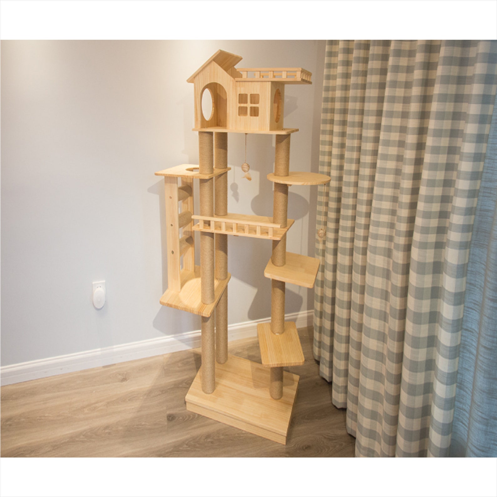Large Cat Climbing Tower with Scratching Post Sisal RopeSolid Etsy